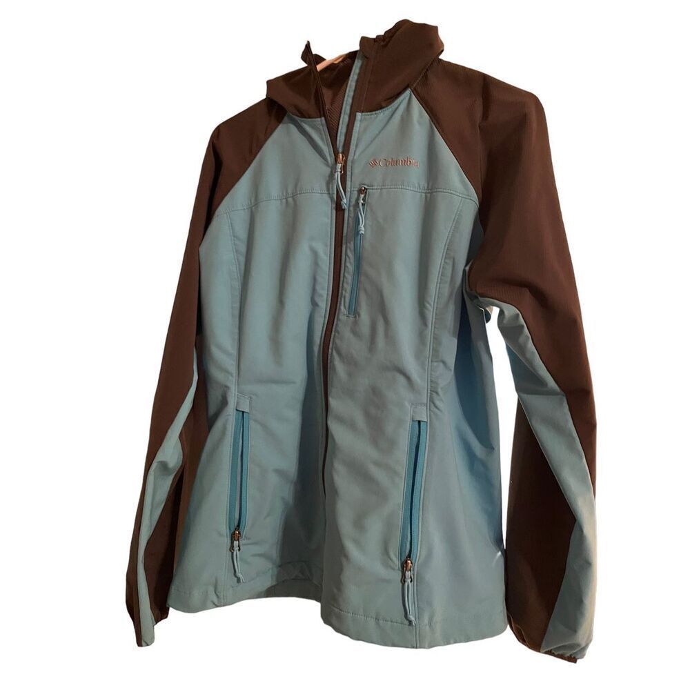 Columbia Sportswear Company Womens Blue & Black Long-Sleeve Hoodie Jacket Large